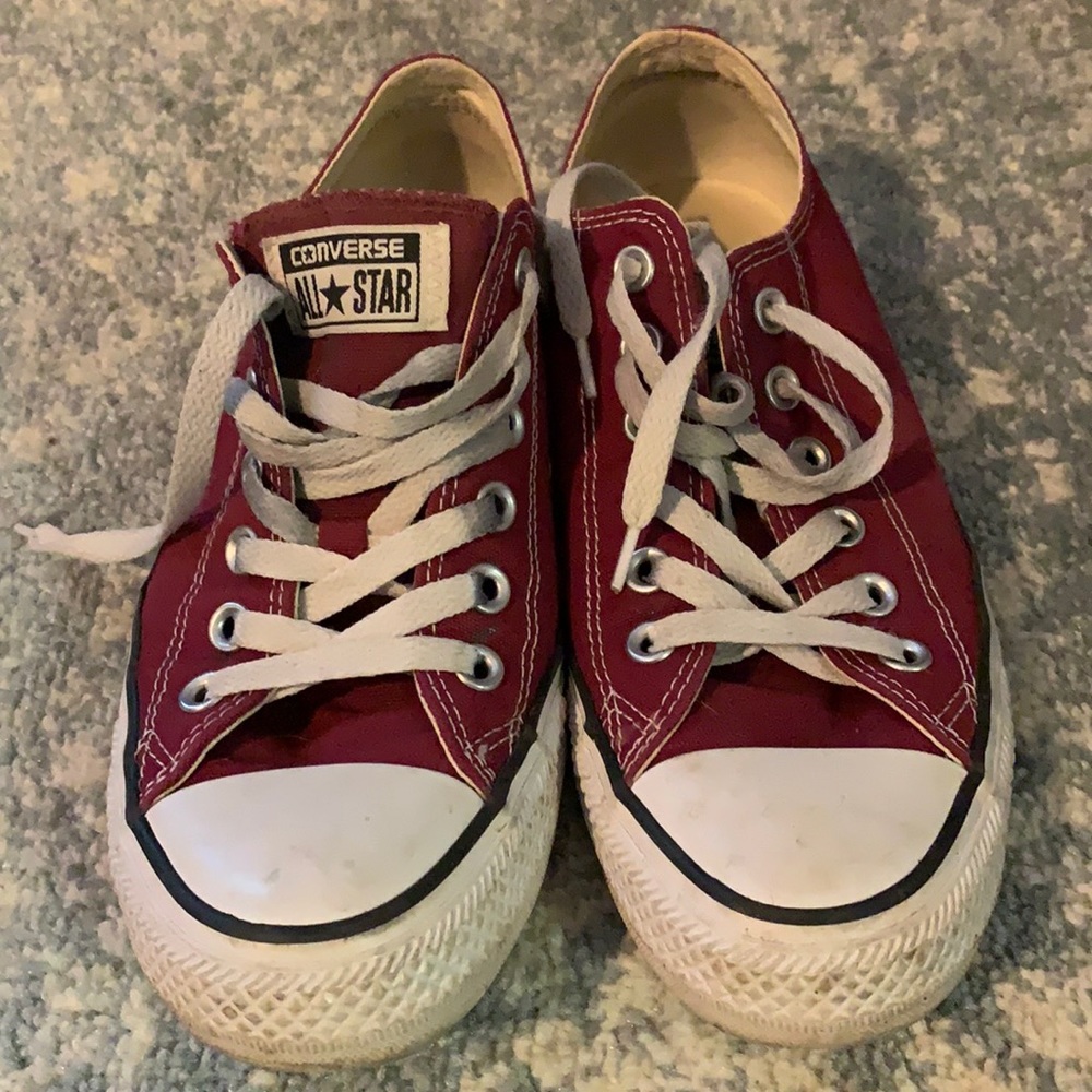 Burgundy Converse All Stars